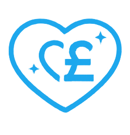 Fan donations icon — heart and coins